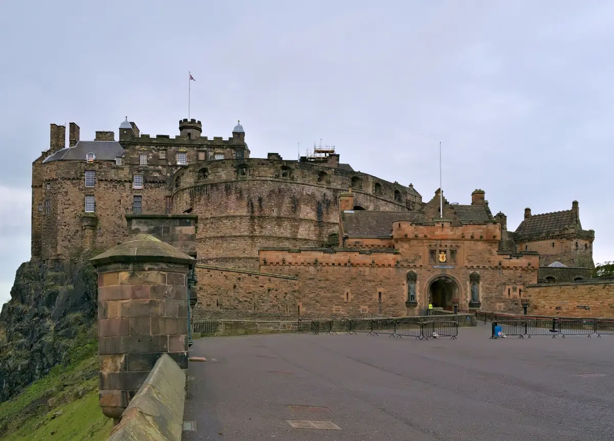 The castle seen from the Esplanade