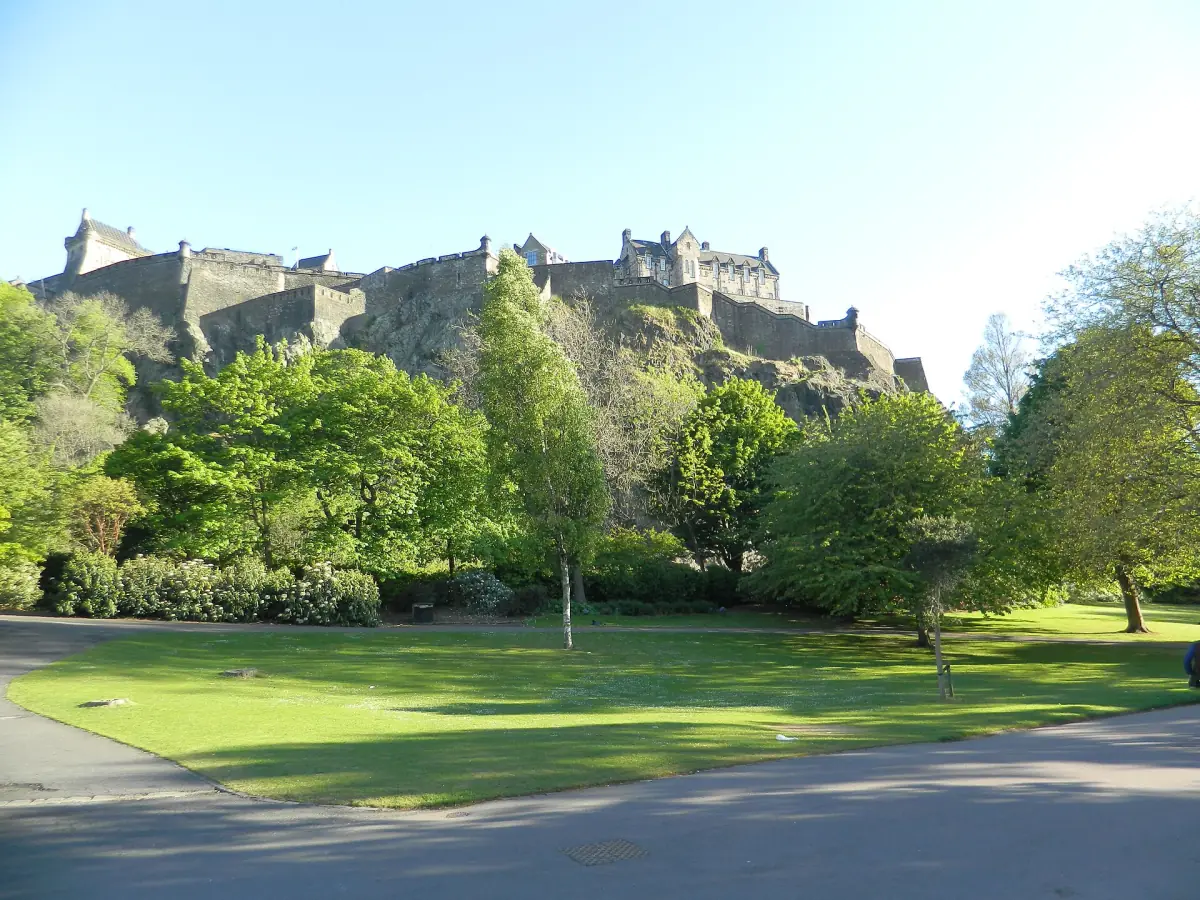 The castle seen from the gardens