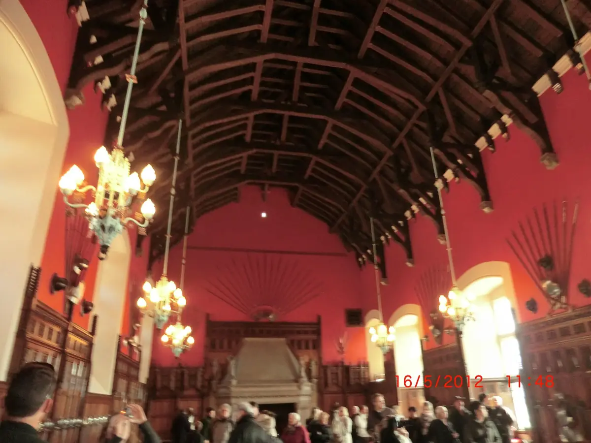 The hammerbeam roof of the Great Hall