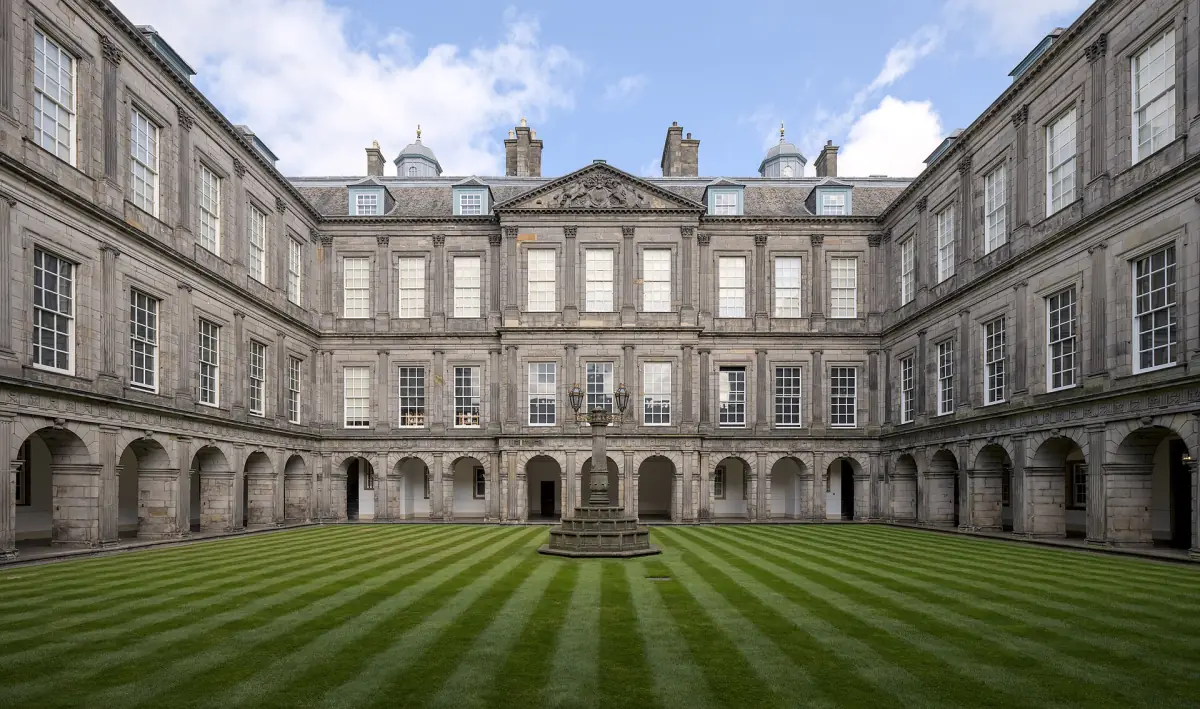 The quadrangle of the Palace of Holyroodhouse